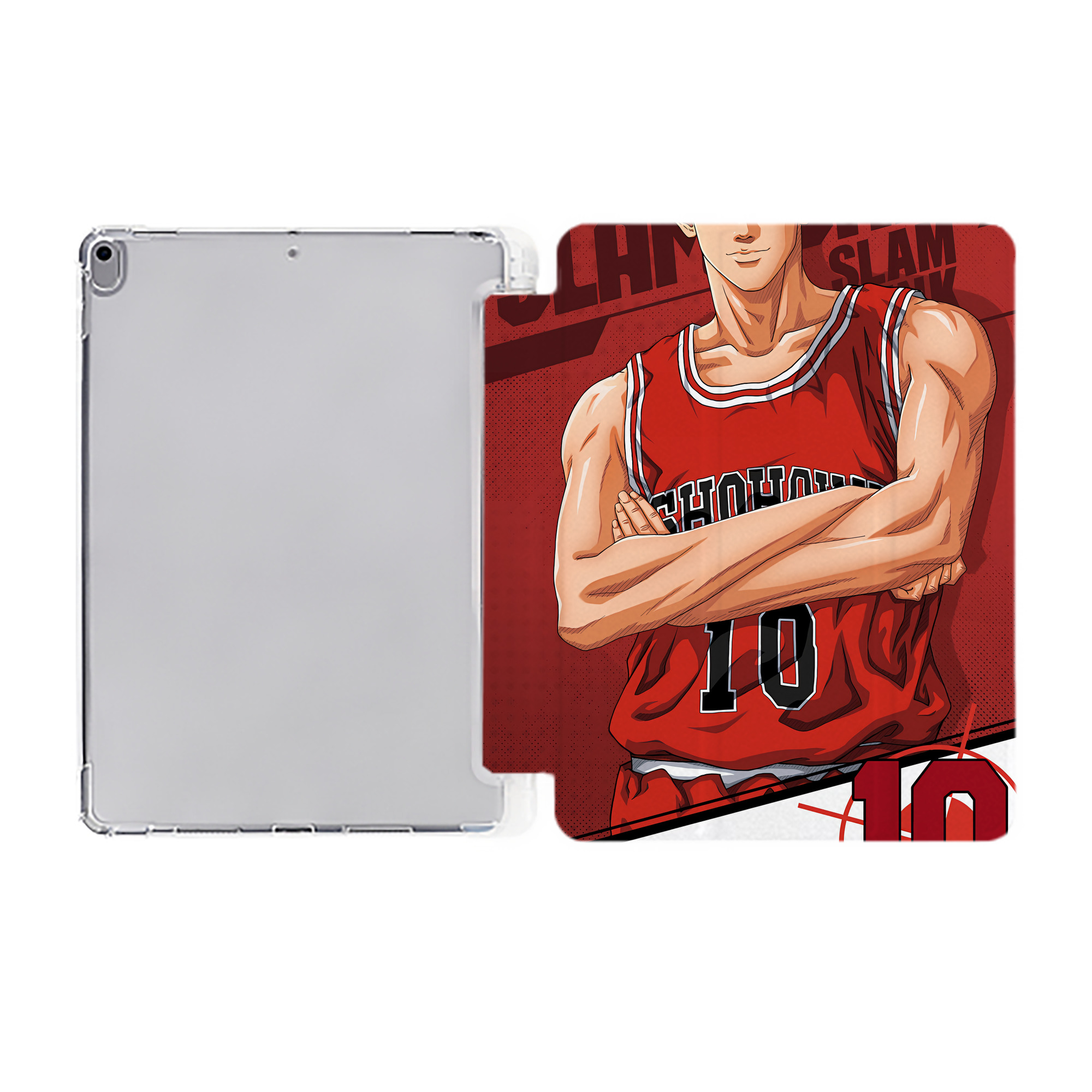 （画像用） SLAM DUNK／スラムダンク IPad ケース ペン収納付き 三つ折りスタンド PUレザー×シリコン 対応機種9.5/10.5/10.9インチ